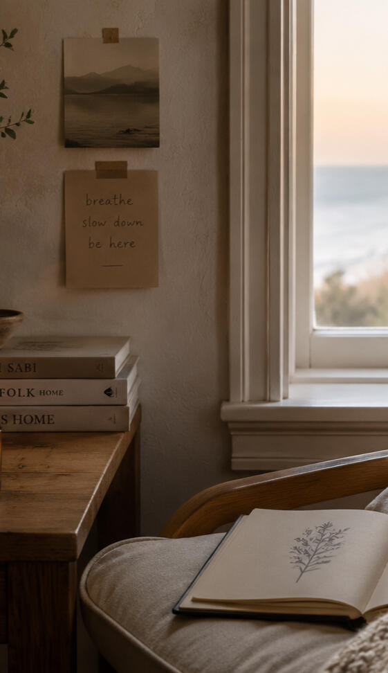 Make one corner quiet You don't need a meditation room. You need a small place that feels like yours.
